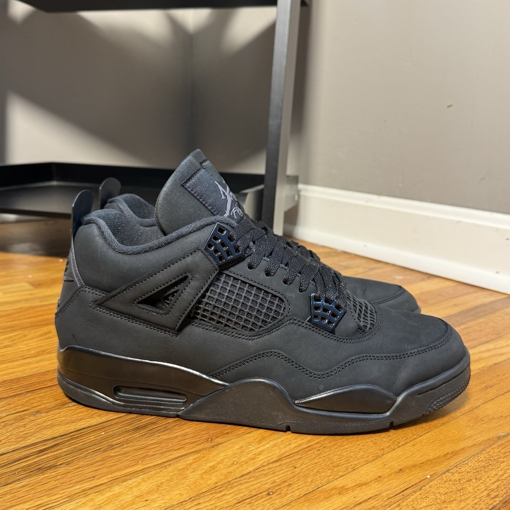 Nike Air Jordan 4 Retro Black Cat 2025 FV5029-010 Mens Size 12 Black Basketball